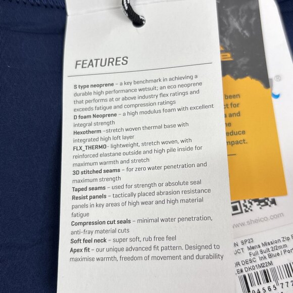 DaKine Men's Mission Zip Free Full Wetsuit 2/2mm Size M Ink Blue NWT $468 - Picture 12 of 16